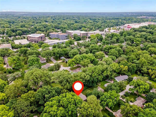 8315 Sagamore Rd, Leawood, KS 66206 - bird's eye view of a heavily wooded area