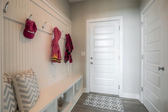 18421 Caenen St, Overland Park, KS 66013 - mudroom with dark wood finished floors