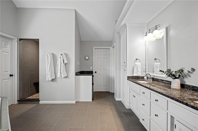 21502 W 98th Ter, Lenexa, KS 66220 - bathroom featuring vanity and a tile shower