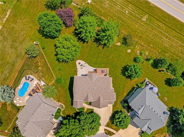 21502 W 98th Ter, Lenexa, KS 66220 - drone / aerial view of a pool area