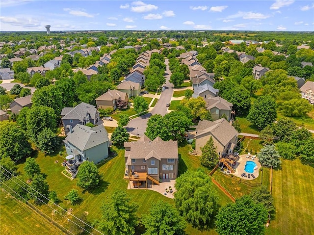 21502 W 98th Ter, Lenexa, KS 66220 - aerial perspective of suburban area with a pool area