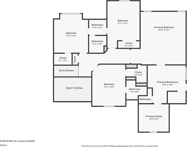 21502 W 98th Ter, Lenexa, KS 66220 - view of floor plan / room layout