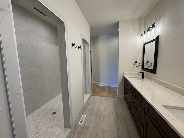 22415 87th Ter, Lenexa, KS 66227 - full bathroom with double vanity and a walk in shower