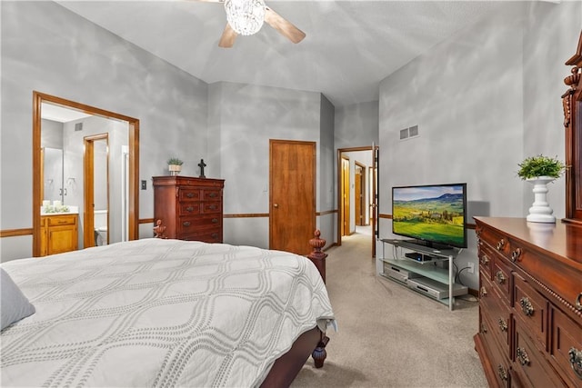 17014 E 45th St S, Independence, MO 64055 - bedroom with light carpet and ceiling fan