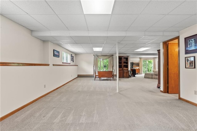 17014 E 45th St S, Independence, MO 64055 - basement featuring carpet and a paneled ceiling