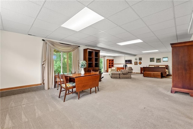 17014 E 45th St S, Independence, MO 64055 - carpeted dining room featuring a drop ceiling