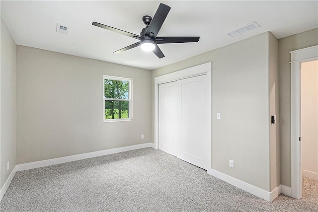 51 SE 208th St, Holt, MO 64048 - unfurnished bedroom with carpet floors, a closet, and ceiling fan