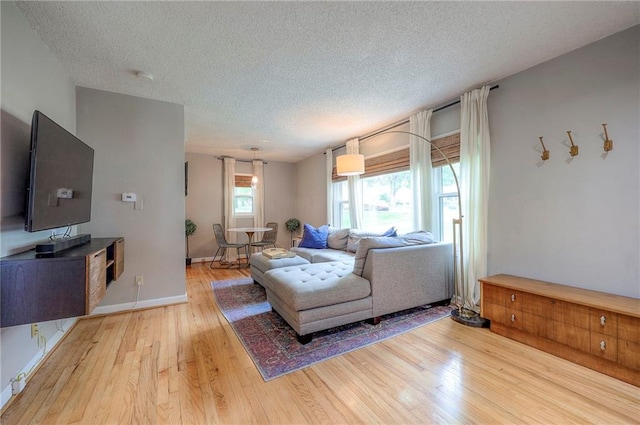 7000 Dearborn St, Overland Park, KS 66204 - living room featuring wood finished floors and a textured ceiling