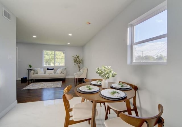 2507 E 69th St, Kansas City, MO 64132 - dining space with recessed lighting and wood finished floors