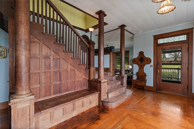 1080 SW 58th Hwy, Holden, MO 64040 - entryway featuring stairway and decorative columns