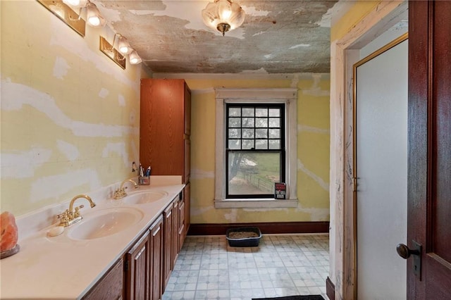 1080 SW 58th Hwy, Holden, MO 64040 - full bathroom with tile patterned floors and double vanity