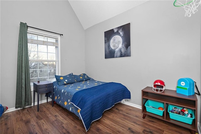 20586 W 220th St, Spring Hill, KS 66083 - bedroom with wood finished floors and lofted ceiling