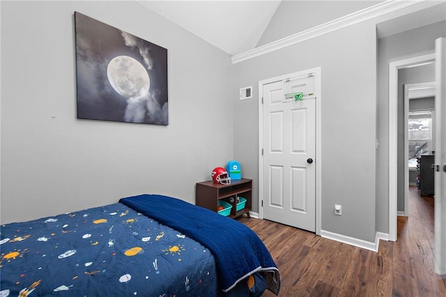 20586 W 220th St, Spring Hill, KS 66083 - bedroom with wood finished floors and lofted ceiling