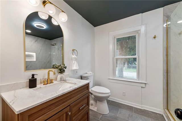 9521 W 60th St, Merriam, KS 66203 - full bath featuring a marble finish shower and vanity