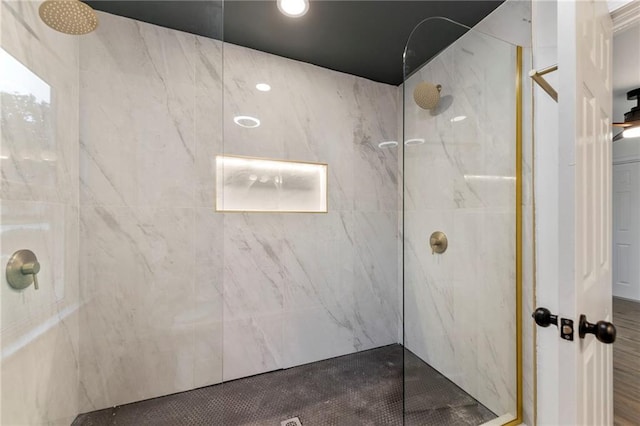 9521 W 60th St, Merriam, KS 66203 - full bathroom featuring a marble finish shower