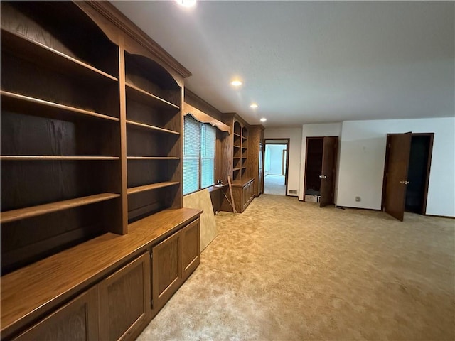 529 S Business Highway 13, Lexington, MO 64067 - unfurnished living room featuring light colored carpet and recessed lighting