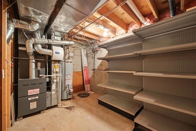 1467 E Orleans Dr, Olathe, KS 66062 - unfinished basement with gas water heater