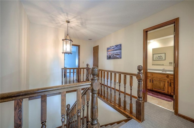 7103 Mastin St, Merriam, KS 66203 - staircase featuring carpet flooring