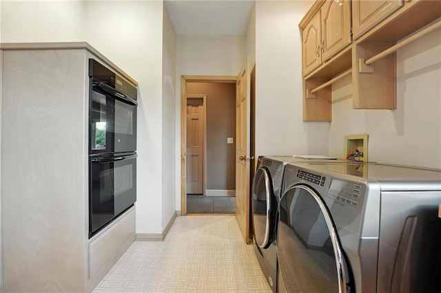5806 W 130th St, Overland Park, KS 66209 - laundry room with washing machine and dryer and cabinet space