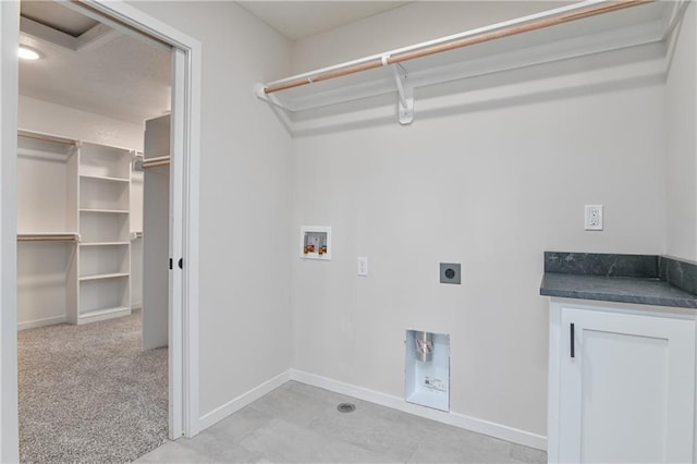 6126 Lewis Dr, Shawnee, KS 66226 - laundry area with electric dryer hookup and washer hookup