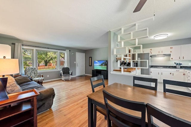 14224 E 36th St, Independence, MO 64055 - dining area featuring light wood-style floors and a ceiling fan