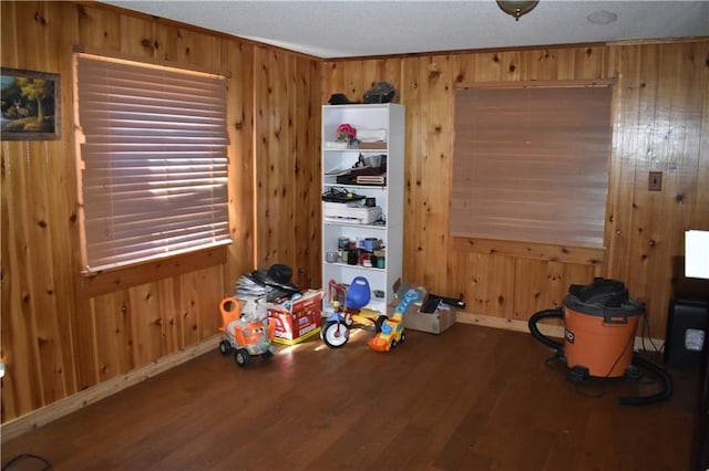 21570 Mclouth Rd, Mc Louth, KS 66054 - unfurnished dining area featuring wood walls and wood finished floors