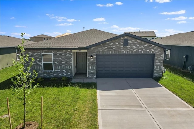 37770 W 207th Ter, Edgerton, KS 66021 - single story home featuring a garage, driveway, a front yard, and roof with shingles