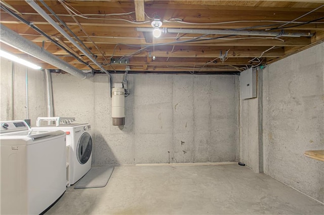 12131 W 82nd Ter, Lenexa, KS 66215 - unfinished below grade area featuring electric panel and independent washer and dryer