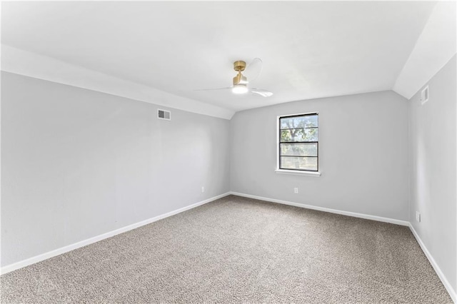 10312 W 48th Ter, Shawnee, KS 66203 - carpeted empty room featuring a ceiling fan and vaulted ceiling