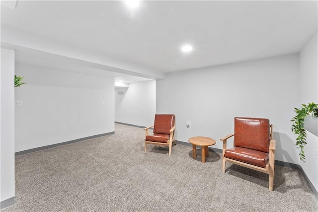10312 W 48th Ter, Shawnee, KS 66203 - sitting room featuring carpet and recessed lighting