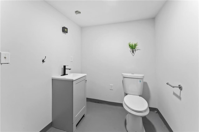 10312 W 48th Ter, Shawnee, KS 66203 - bathroom featuring vanity and finished concrete flooring