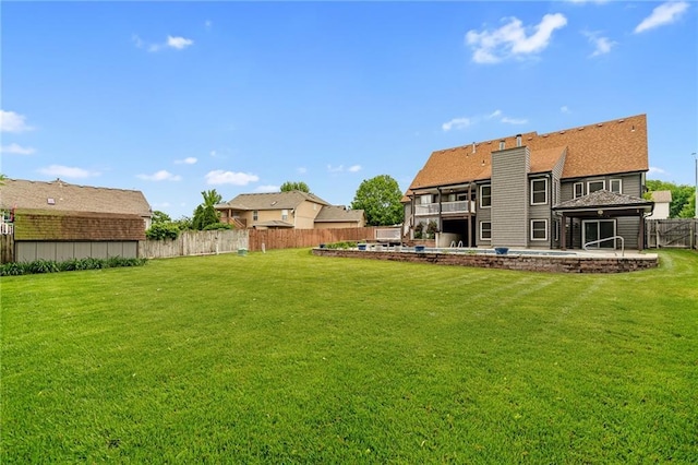 18807 E 34th St, Independence, MO 64057 - fenced backyard featuring a patio area and a balcony