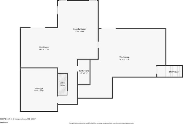 18807 E 34th St, Independence, MO 64057 - view of floor plan / room layout