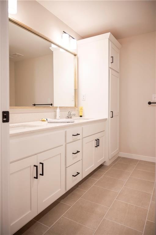 2625 SW Summer Creek Pl, Blue Springs, MO 64015 - full bath with double vanity and tile patterned floors