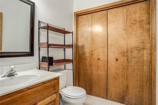 18300 Oak St, Gardner, KS 66030 - bathroom with vanity and tile patterned flooring