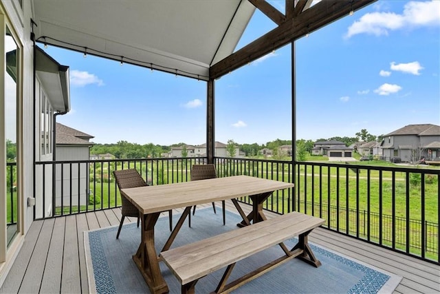 1013 Old Hickory Rd, Greenwood, MO 64034 - deck featuring a residential view, outdoor dining area, and a lawn