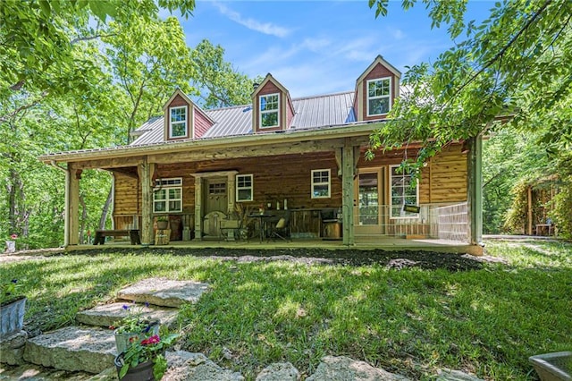 15335 Hh Hwy, Platte City, MO 64079 - view of front facade featuring a porch and a metal roof