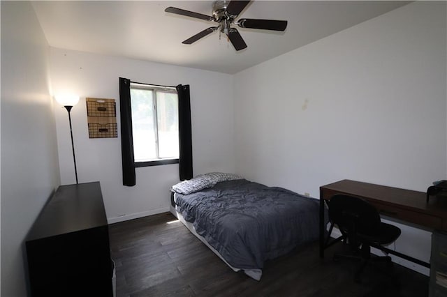 1012 S 10th St, Atchison, KS 66002 - bedroom with wood finished floors and a ceiling fan