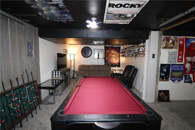 1012 S 10th St, Atchison, KS 66002 - recreation room with carpet and billiards