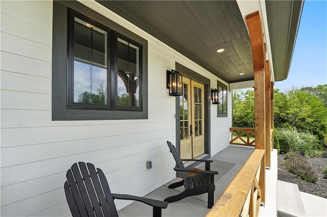 8422 NE 147th St, Liberty, MO 64068 - covered porch featuring french doors