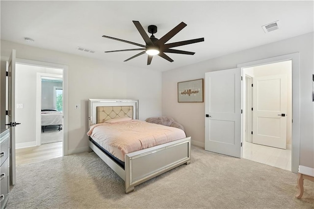 8422 NE 147th St, Liberty, MO 64068 - bedroom with light colored carpet and ceiling fan