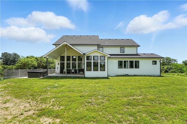 8422 NE 147th St, Liberty, MO 64068 - back of property with a hot tub and a patio