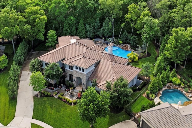 11110 W 146th Ter, Overland Park, KS 66221 - view from above of property with a pool