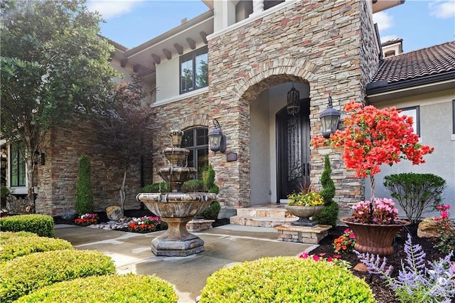 11110 W 146th Ter, Overland Park, KS 66221 - property entrance featuring stone siding and stucco siding