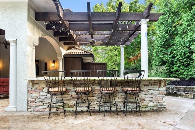 11110 W 146th Ter, Overland Park, KS 66221 - view of patio / terrace featuring a ceiling fan