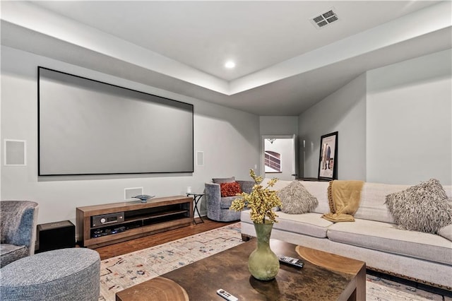11110 W 146th Ter, Overland Park, KS 66221 - home theater room featuring wood finished floors and recessed lighting