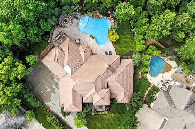 11110 W 146th Ter, Overland Park, KS 66221 - drone / aerial view of a pool area