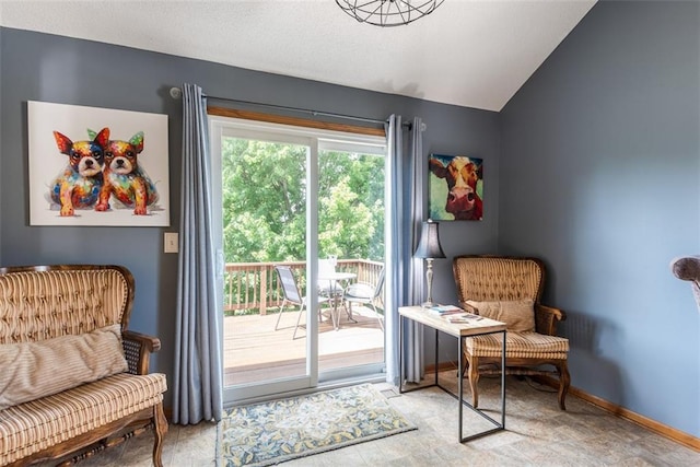 190 W Colleen Ct, Gardner, KS 66030 - sitting room with vaulted ceiling and baseboards