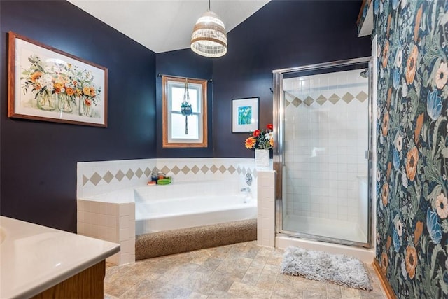 190 W Colleen Ct, Gardner, KS 66030 - bathroom featuring a bath, a shower stall, and vanity