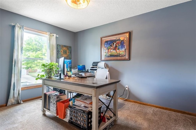 190 W Colleen Ct, Gardner, KS 66030 - carpeted office space with baseboards and a textured ceiling